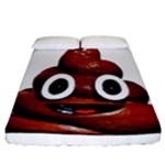 Happy Funny Poop Emoji Fitted Sheet (California King Size)