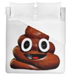 Happy Funny Poop Emoji Duvet Cover (Queen Size)