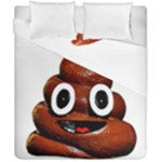 Happy Funny Poop Emoji Duvet Cover Double Side (California King Size)