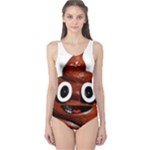 Happy Funny Poop Emoji One Piece Swimsuit