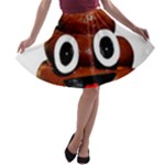 Happy Funny Poop Emoji A-line Skater Skirt