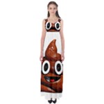 Happy Funny Poop Emoji Empire Waist Maxi Dress