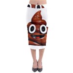 Happy Funny Poop Emoji Midi Pencil Skirt