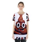 Happy Funny Poop Emoji Skirt Hem Sports Top