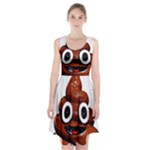 Happy Funny Poop Emoji Racerback Midi Dress