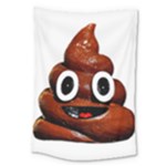 Happy Funny Poop Emoji Large Tapestry