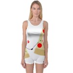 Fathers Day Pizza One Piece Boyleg Swimsuit