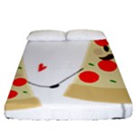 Fathers Day Pizza Fitted Sheet (Queen Size)