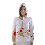 Fathers Day Pizza Hooded Wind Breaker (Women)