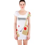 Fathers Day Pizza Short Sleeve Bodycon Dress