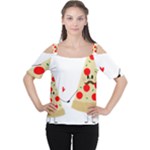 Fathers Day Pizza Cutout Shoulder Tee