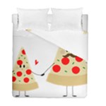 Fathers Day Pizza Duvet Cover Double Side (Full/ Double Size)