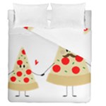 Fathers Day Pizza Duvet Cover Double Side (Queen Size)