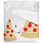 Fathers Day Pizza Duvet Cover Double Side (California King Size)