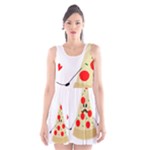 Fathers Day Pizza Scoop Neck Skater Dress