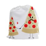 Fathers Day Pizza Drawstring Pouch (XXL)