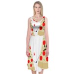 Fathers Day Pizza Midi Sleeveless Dress