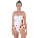 Fathers Day Pizza Tie Back One Piece Swimsuit