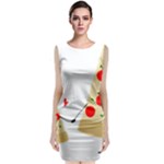 Fathers Day Pizza Sleeveless Velvet Midi Dress