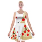 Fathers Day Pizza Velvet Skater Dress