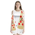 Fathers Day Pizza Shoulder Cutout Velvet  One Piece