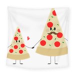 Fathers Day Pizza Square Tapestry (Large)