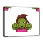 Emoji Zombie Woman Canvas 14  x 11  (Stretched)