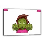 Emoji Zombie Woman Canvas 18  x 12  (Stretched)