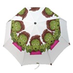 Emoji Zombie Woman Folding Umbrella