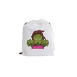 Emoji Zombie Woman Drawstring Pouch (Small)