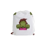 Emoji Zombie Woman Drawstring Pouch (Medium)