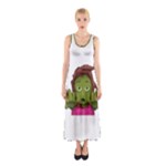 Emoji Zombie Woman Sleeveless Maxi Dress