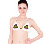 Emoji Zombie Woman Bikini Top