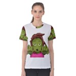 Emoji Zombie Woman Women s Cotton Tee