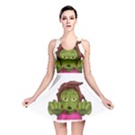 Emoji Zombie Woman Reversible Skater Dress