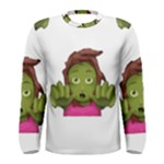 Emoji Zombie Woman Men s Long Sleeve Tee