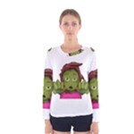 Emoji Zombie Woman Women s Long Sleeve Tee