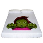 Emoji Zombie Woman Fitted Sheet (California King Size)