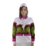 Emoji Zombie Woman Hooded Wind Breaker (Women)