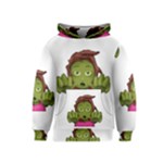 Emoji Zombie Woman Kids  Pullover Hoodie