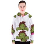 Emoji Zombie Woman Women s Zipper Hoodie