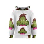 Emoji Zombie Woman Kids  Zipper Hoodie