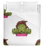 Emoji Zombie Woman Duvet Cover (Queen Size)