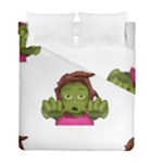 Emoji Zombie Woman Duvet Cover Double Side (Full/ Double Size)