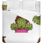 Emoji Zombie Woman Duvet Cover Double Side (King Size)