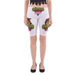 Emoji Zombie Woman Yoga Cropped Leggings