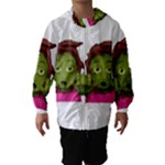 Emoji Zombie Woman Hooded Wind Breaker (Kids)