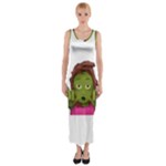 Emoji Zombie Woman Fitted Maxi Dress