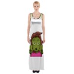 Emoji Zombie Woman Maxi Thigh Split Dress