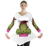 Emoji Zombie Woman Long Sleeve Tunic 